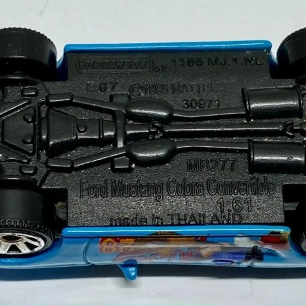 Vintage Matchbox 1994 Ford Mustang‎ Cobra Convertible Donald Duck + Mickey 1995